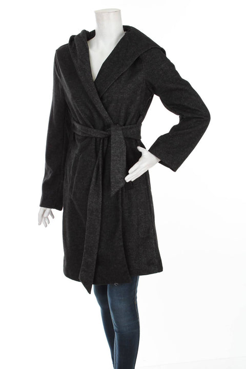 Fresh Made Women's Dark Gray Hooded Coat | Fresh Made In Lebanon