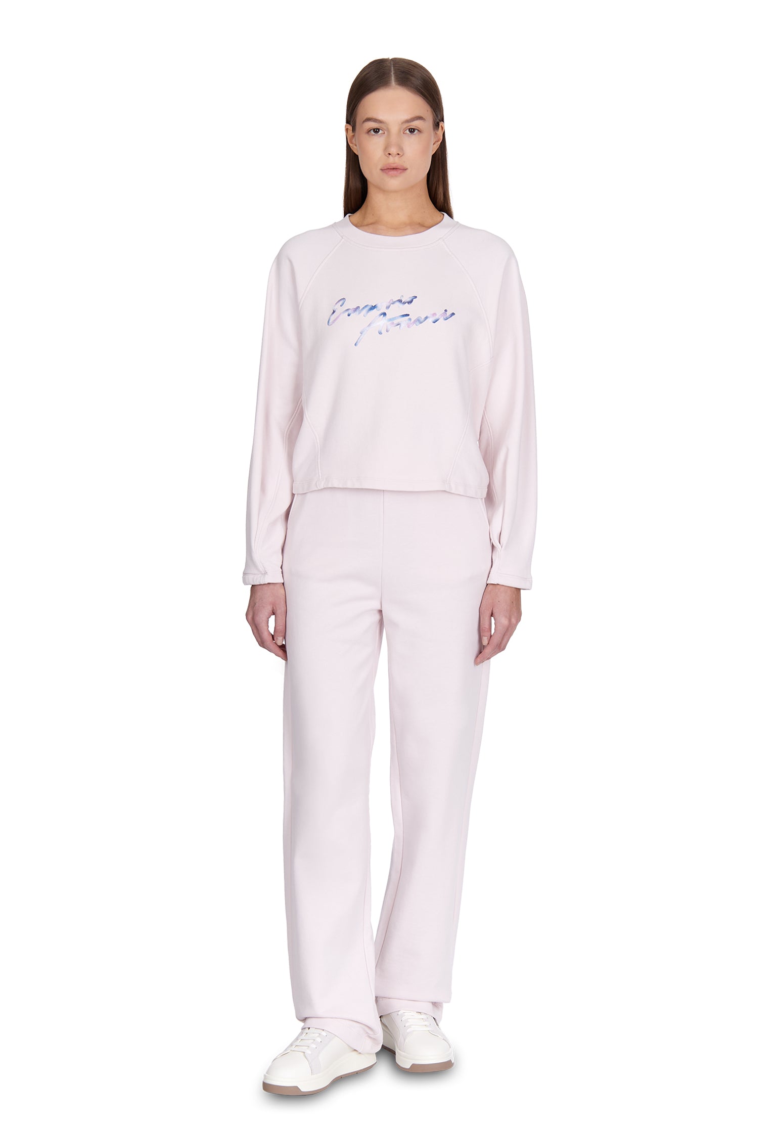 Emporio Armani Women's Light Pink Logo Printed 2 pcs Set|Emporio Armani In Lebanon