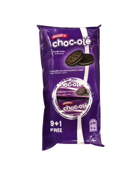Mastro Choc-ole Biscuits Chocolate Vanilla 30g 9+1 Free