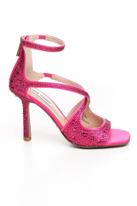 Steve Madden Women's Luminous Pink Rhinestone Reclaimed-J Sandals | Steve Madden In Lebanon