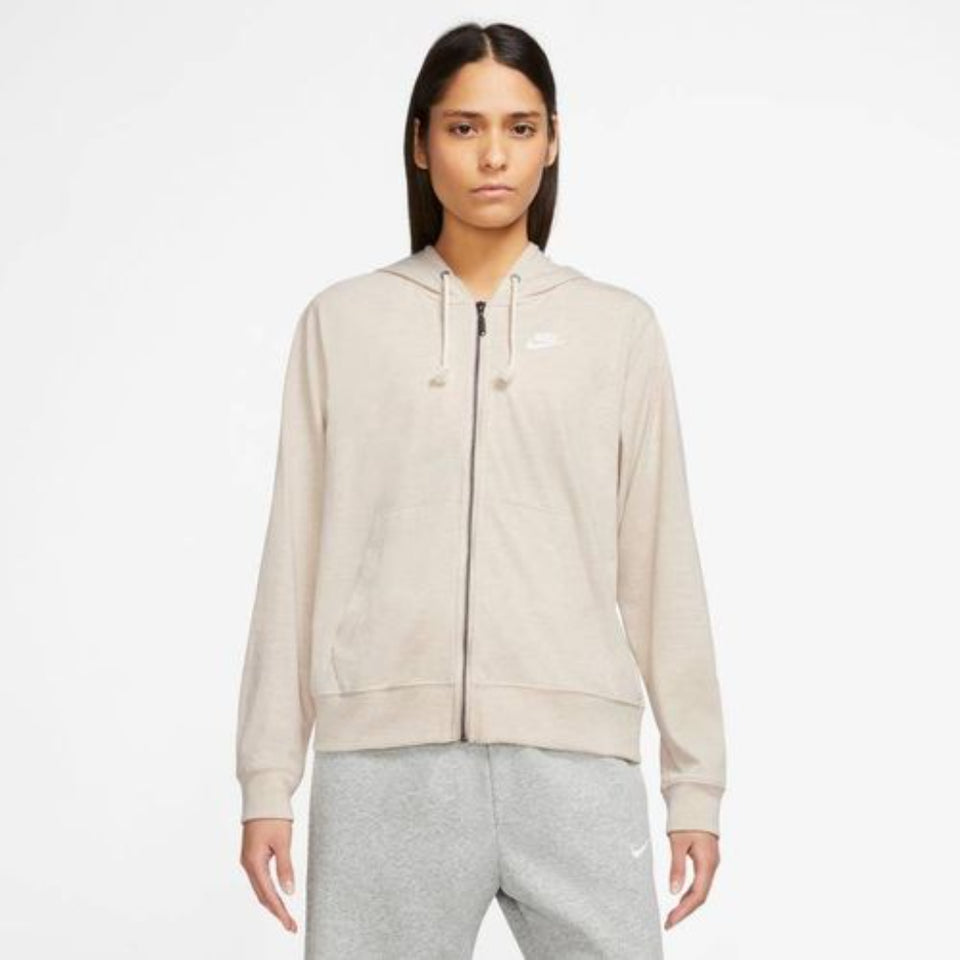 Nike Women's Light Beige Vintage Front Zip Jacket