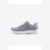 A Skechers Life-Worth walking shoe in light gray and white with a soft pink interior lining, shown from a side profile on a white background.