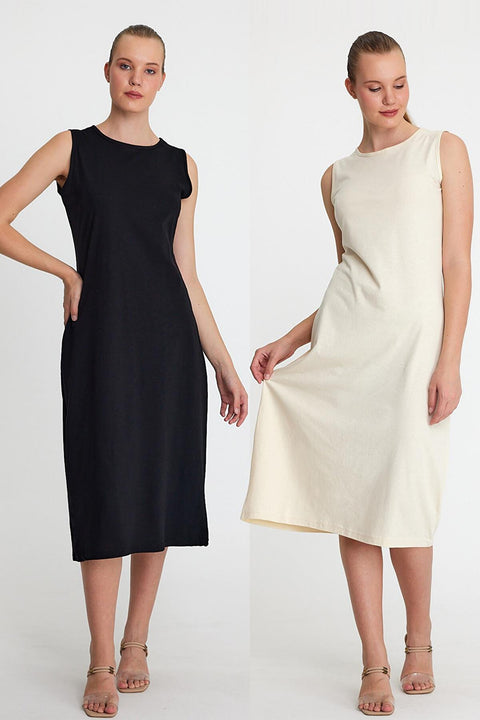 SD Women's Set of 2 Sleeveless Dress Lining   TR630(shr)