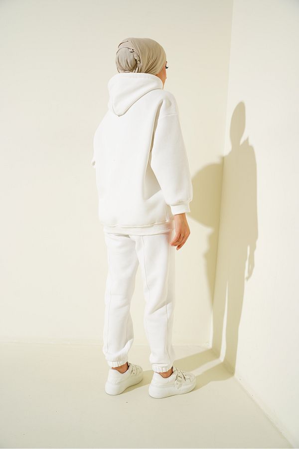 Happiness Women's White Oversize Tracksuit Set | Happiness In Lebanon