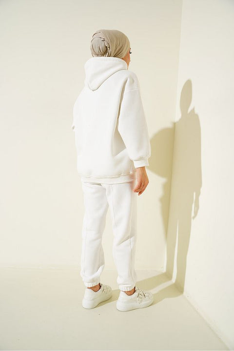 Happiness Women's White Oversize Tracksuit Set | Happiness In Lebanon