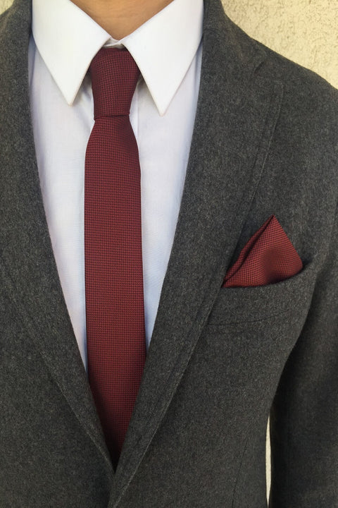 SD Glamour Men's Red Tie Hand kerchief Set TR199(shr)