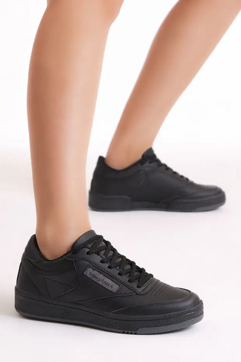 Tonny Black Women Triple Black Lace-Up Sneakers | Tonny Black in Lebanon