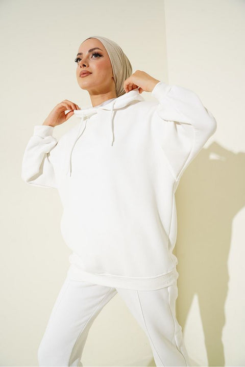 Happiness Women's White Oversize Tracksuit Set | Happiness In Lebanon