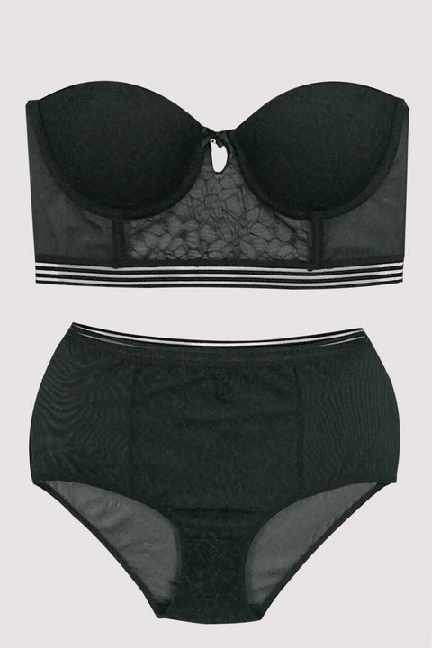 Pierre Cardin Women's Black Underwear Bra Set 4672(yz26)shr