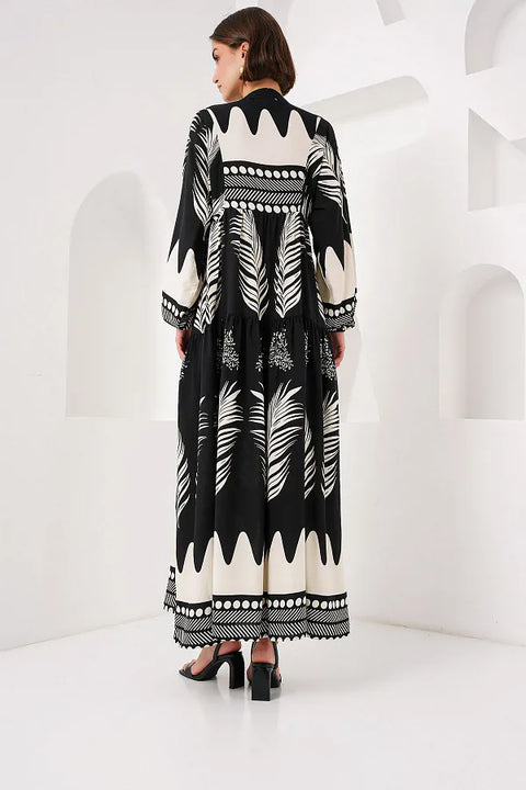 Big Dart Women's Black-Beige Dress | Big Dart In Lebanon