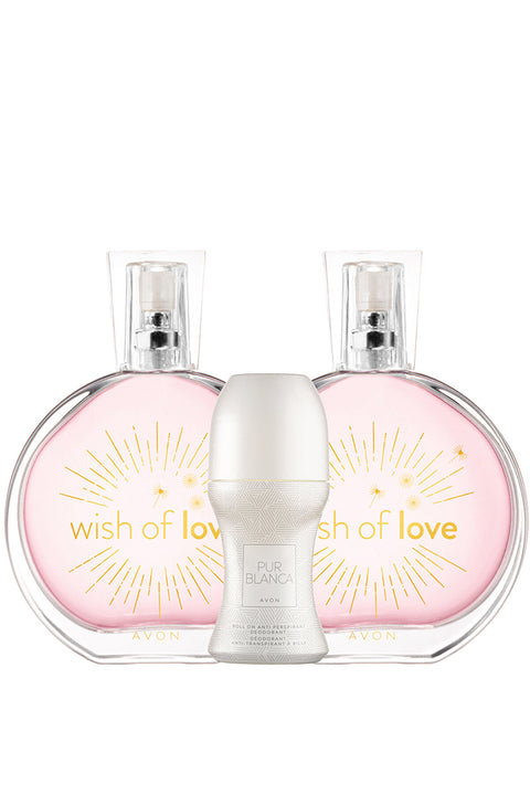 Avon Women's Wish Of Love Women's Perfume Double Set and Rollon Package (AV18)