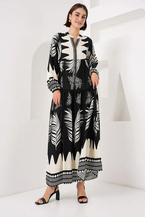 Big Dart Women's Black-Beige Dress | Big Dart In Lebanon