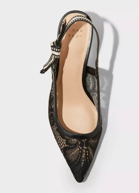 A New Day Women's Black Milan Slingback Heels | A New Day In Lebanon