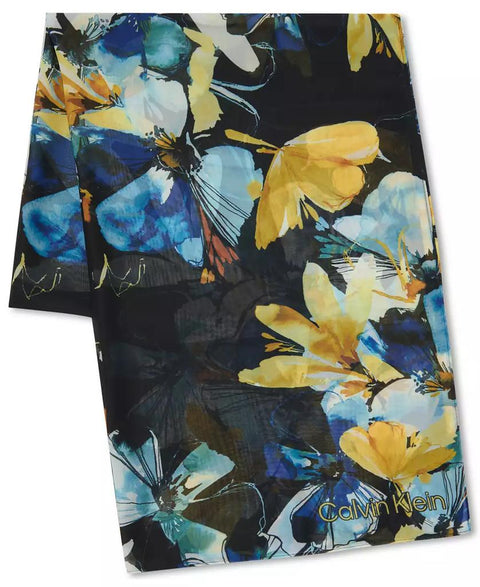 Calvin Klein Women's Floral Print Chiffon Oblong Scarf | Calvin Klein in Lebanon