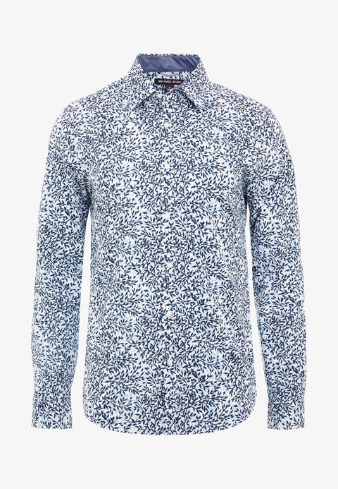 Michael Kors Men's Blue & Navy Slim Fit Button Down Shirt | Michael Kors In Lebanon