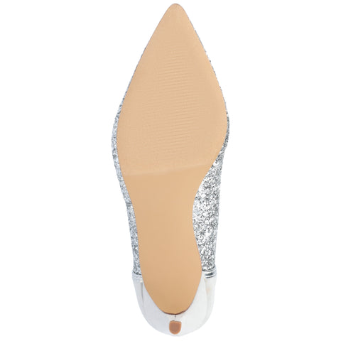 Journee Collection Women's Silver Kalani Heels | Journee Collection In Lebanon