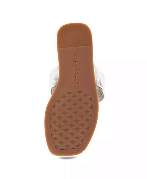 Aerosoles Women's Silver Metallic Leather Bond Flip Flop Sandals | Aerosoles In Lebanon