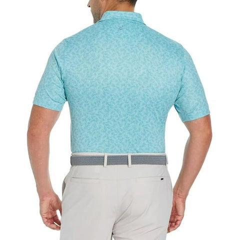 Greg Norman Men’s Aqua ML75 UPF 50+ Moisture Wicking Polo Neck T-Shirt | Greg Norman In Lebanon
