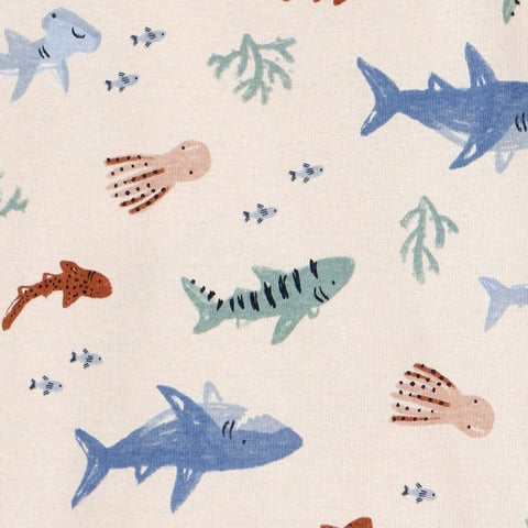 Carter's Just One You Baby Boy's Beige Cotton Snug Fit Shark T-Shirt | Carter's Just One You In Lebanon