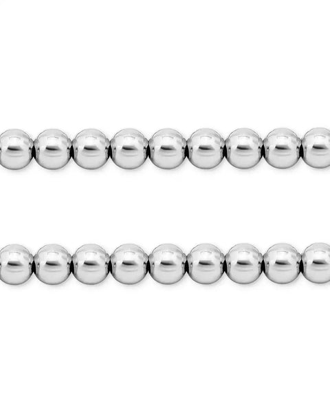 Giani Bernini Women's Silver Polished Beaded Stretch Bracelet | Giani Bernini In Lebanon