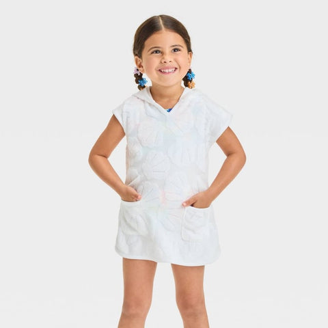 Cat & Jack Baby Girl's White Towel Terry Seashell Embossed Cover Up Dress | Cat & Jack In Lebanon