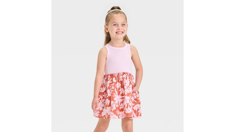 Cat & Jack Girl's Pink Floral Tank Dress| Cat & Jack in Lebanon