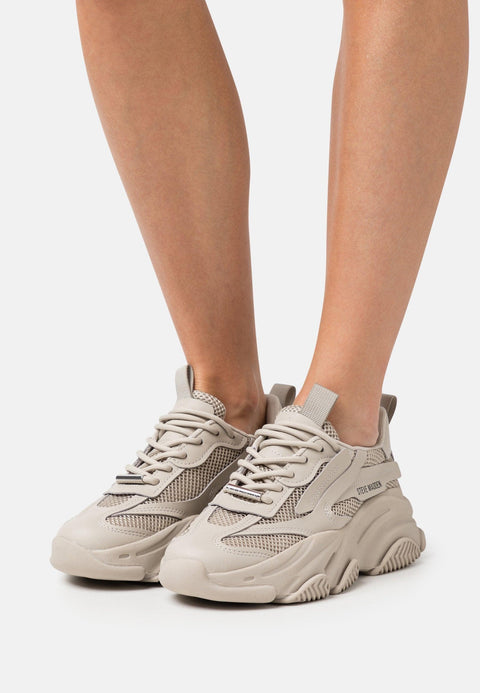 Steve Madden Women's Beige Synthetic Possession-E Sneakers |Steve Madden In Lebanon