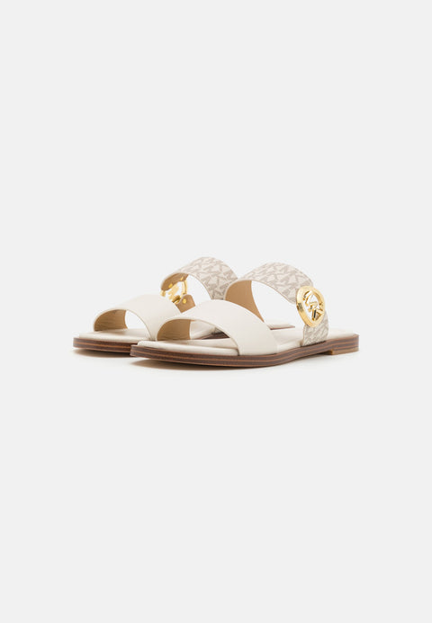 Michael Kors Women's Off White "MMK" Vera Flat Toe-Ring Slip-On Slippers | Michael Kors In Lebanon