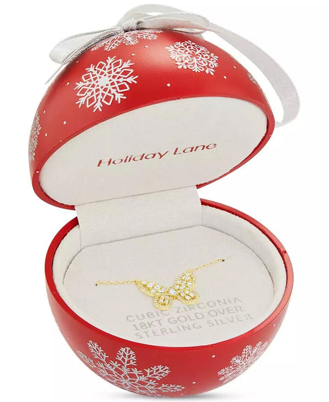 Holiday Lane Women's Gold Butterfly Pendant Necklace in 18k Gold-Plated Sterling Silver | Holiday Lane In Lebanon