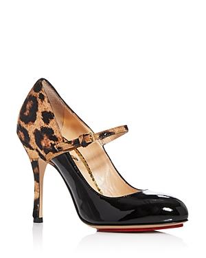 Charlotte Olympia Women's Leopard-Print Calf Hair Mary-Jane Pumps