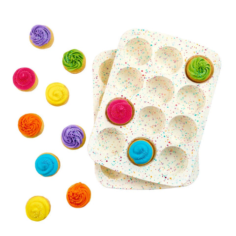 Trudeau Silicone 12-count Muffin Pan, 2-Pack  |Trudeau In Lebanon