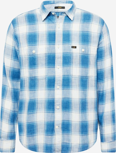 Lee Men's Blue & White Checkered Herr Worker Shirt | Lee In Lebanon