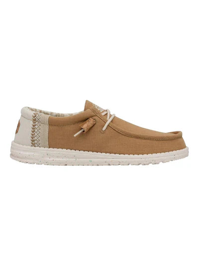 Hey Dude Men's Beige Wally Break Linen Moccasin | Hey Dude In Lebanon