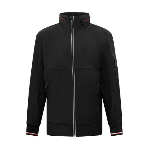 Tom Tailor Men's Black Outdoor Hooded Jacket | Tom Tailor In Lebanon
