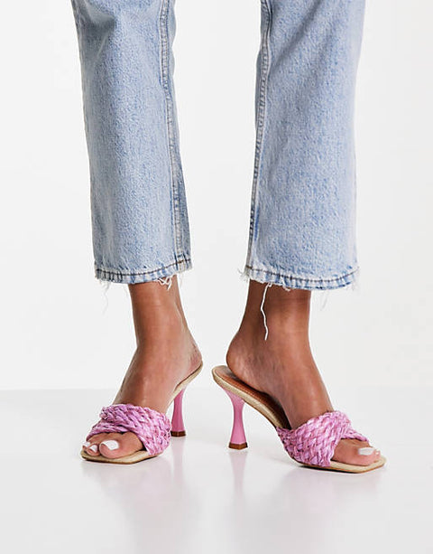 ASOS Design Women's  Pink Heeled ANS14 (Shoes49,54) shr