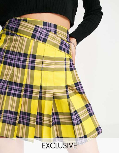 Collusion Women's Multicolor Skirt ANF2421