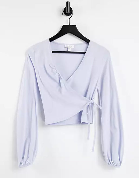 Topshop Women's Light Blue Blouse ANF739