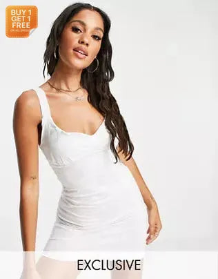 ASYOU Women's White Dress ANF1076