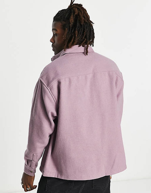 Asos Design Men's Purple Shirt ANF177 (AN65)(zone7)