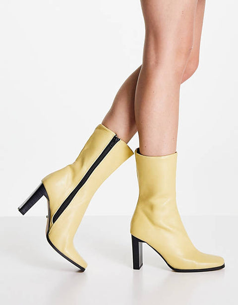 ASOS Design  Women's Yellow Boot ANS348 (Shoes50)