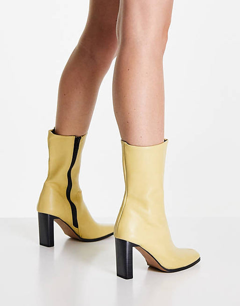 ASOS Design  Women's Yellow Boot ANS348 (Shoes50)