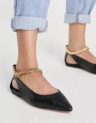 Asos Design Women's Black Ballerinas ANS575