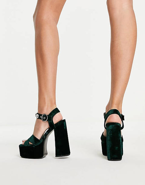 ASOS Design  Women's Dark Green Heeled ANS94 (Shoes49) SHR