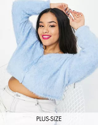 Collusion Women's Blue Sweatshirt ANF729