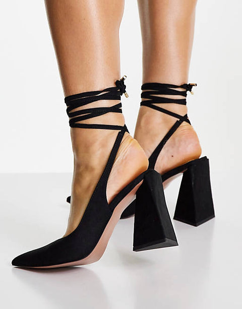 ASOS Design Women's Black Heeled ANS135 (Shoes49,50,52,57) shr