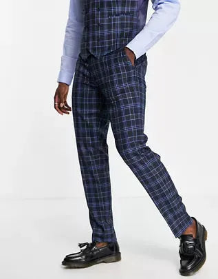Asos Design Men's Navy Blue Trouser ANF1978