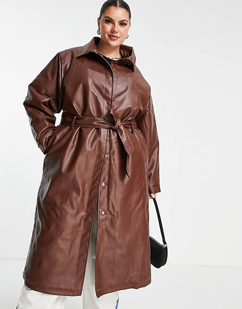 Reclaimed Vintage Women's Brown Coat ANF1 ("AN1")(zone 3)