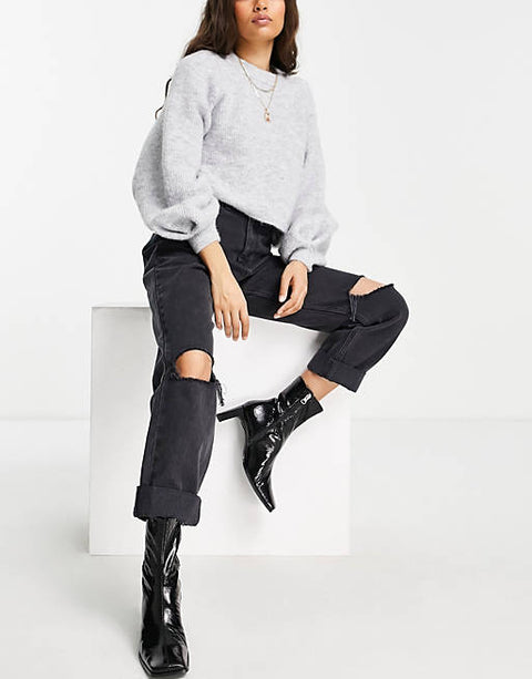 Asos Design Women's Black Jeans ANF622 (CR19)