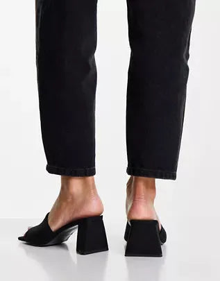 Asos Design Women's Black Heel Slipper ANS758