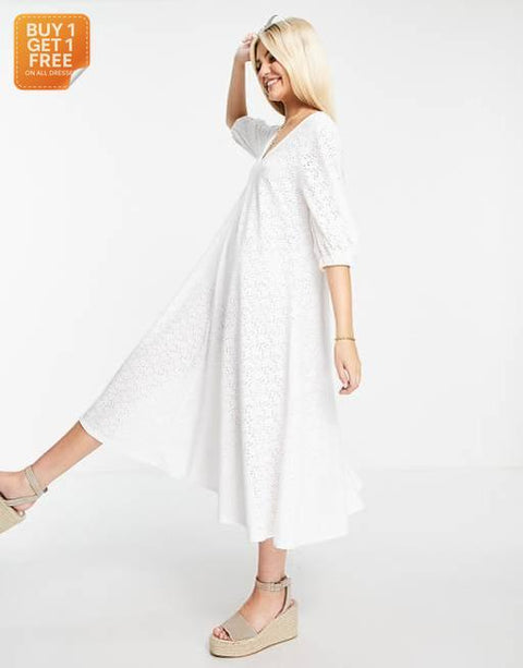 Asos Design Women's White Dress ANF3260